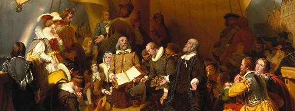 Embarkation of the Pilgrims - Robert Walter Weir - Mayflower