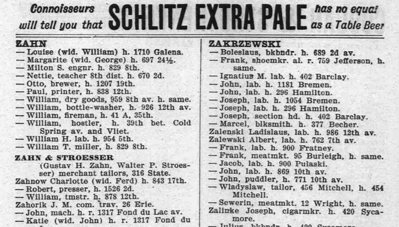 1900 Milwaukee City Directory