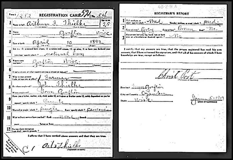 1917 WWI Draft Registration